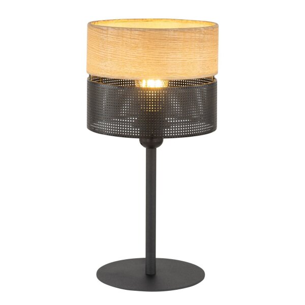 Lampe de table Noir Naturel E27 40 cm Moderne CANTU