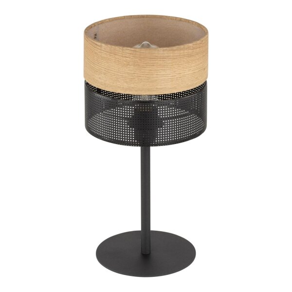 Lampe de table Noir Naturel E27 40 cm Moderne CANTU