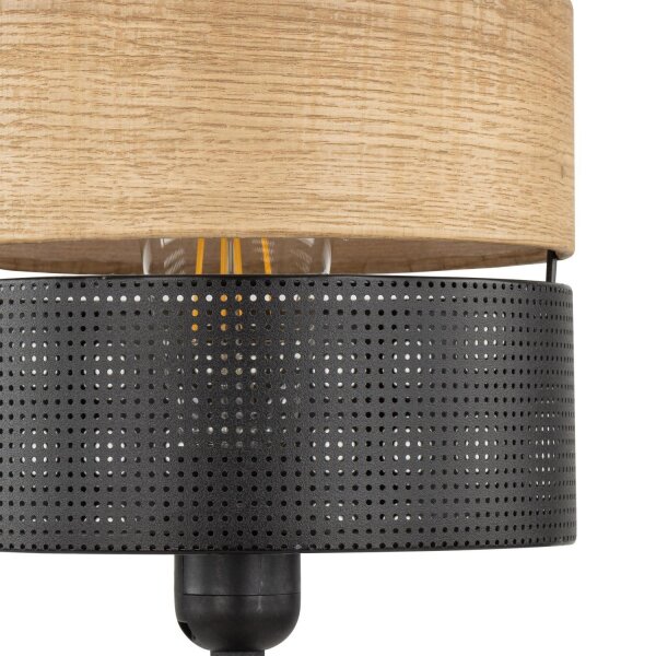 Lampe de table Noir Naturel E27 40 cm Moderne CANTU