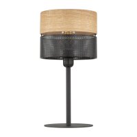 Tischleuchte Schwarz Natur E27 40 cm Modern CANTU