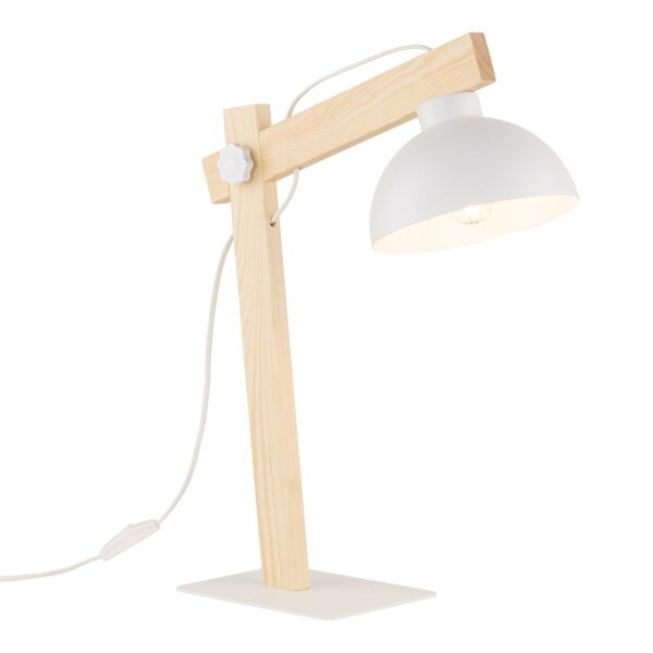 Lampe de bureau réglable 52 cm bois métal E27
