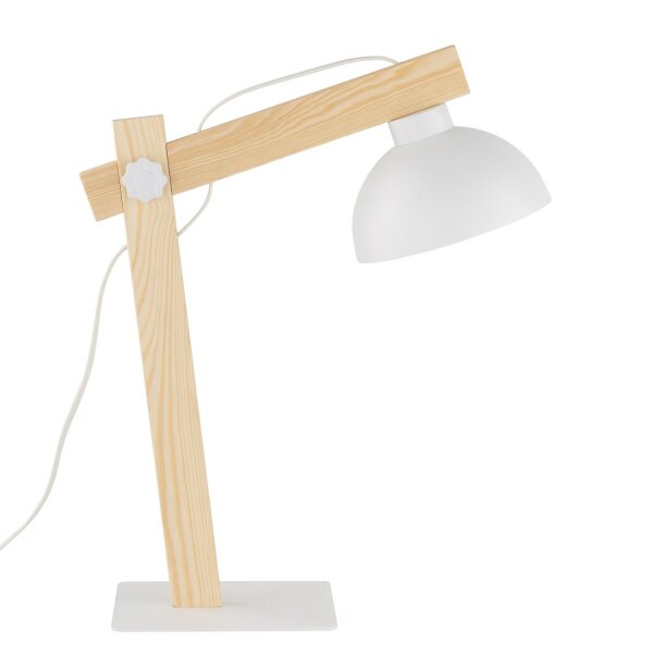 Lampe de bureau réglable 52 cm bois métal E27