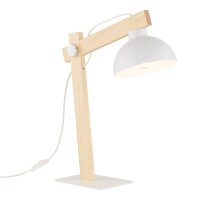 Schreibtischlampe verstellbar 52 cm Holz Metall E27