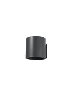 Applique murale Anthracite Métal petit H:10cm rond...