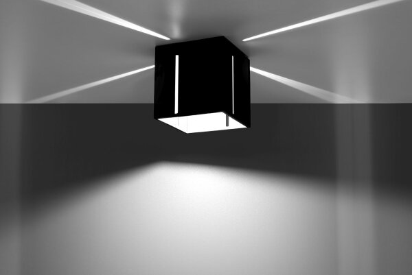 Plafonnier noir métal petit G9 Moderne FUFIA