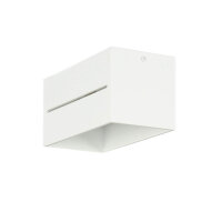 Plafonnier Blanc Aluminium L:20cm Carré Moderne 2x G9