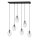 Suspension verre largeur 70 cm noir transparent E14