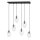 Suspension verre largeur 70 cm noir transparent E14
