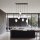 Suspension verre largeur 70 cm noir transparent E14