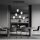 Suspension verre largeur 70 cm noir transparent E14