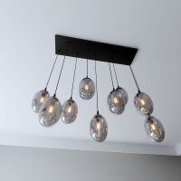 Große Hängeleuchte Glas Schirme9x E14 100 cm...
