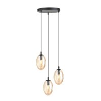 Lampe à suspendre en verre à 3 flammes en...
