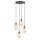 Suspension verre fumé en ambre Ø 40 cm réglable