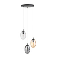 H&auml;ngeleuchte Rauchglas 3-flammig E14 &Oslash; 40 cm...