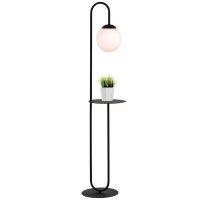 Stehlampe 150 cm mit Ablage E14 Schwarz Weiß...