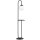 Stehlampe 150 cm mit Ablage E14 Schwarz Weiß Kugelschirm