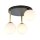 Deckenlampe Kugelschirme 3x E14 Schwarz Weiß Gold