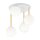 Deckenlampe Kugel Schirme Glas Metall E14 Weiß Gold