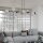 Suspension longue 140 cm E14 en noir blanc or
