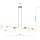 Suspension longue 140 cm E14 en noir blanc or