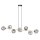 Pendelleuchte Schwarz Graphit Gold 140 cm lang Rauchglas