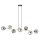 Pendelleuchte Schwarz Graphit Gold 140 cm lang Rauchglas