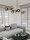 Pendelleuchte Schwarz Graphit Gold 140 cm lang Rauchglas