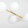 Hängelampe Weiß Gold 8x E14 Glas Metall 140 cm groß