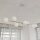 Hängelampe Weiß Gold 8x E14 Glas Metall 140 cm groß