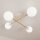 Deckenlampe Weiß Gold aus Glas Metall 4-flammig