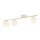 Deckenlampe Weiß Gold 80 cm Glas Metall dekorativ