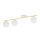 Deckenlampe Weiß Gold 80 cm Glas Metall dekorativ