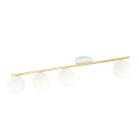 Elegante Deckenleuchte Wei&szlig; Gold 100 cm lang BEPPE