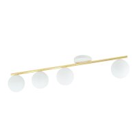 Elegante Deckenleuchte Weiß Gold 100 cm lang BEPPE