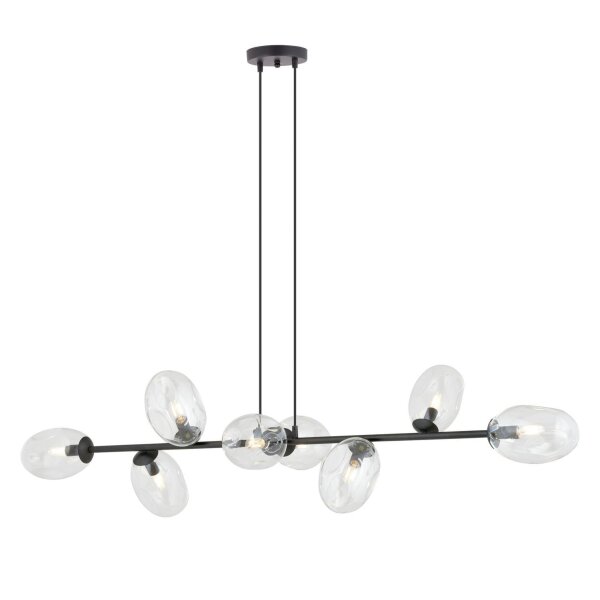 Lampe à suspendre réglable verre métal 140 cm de large grande