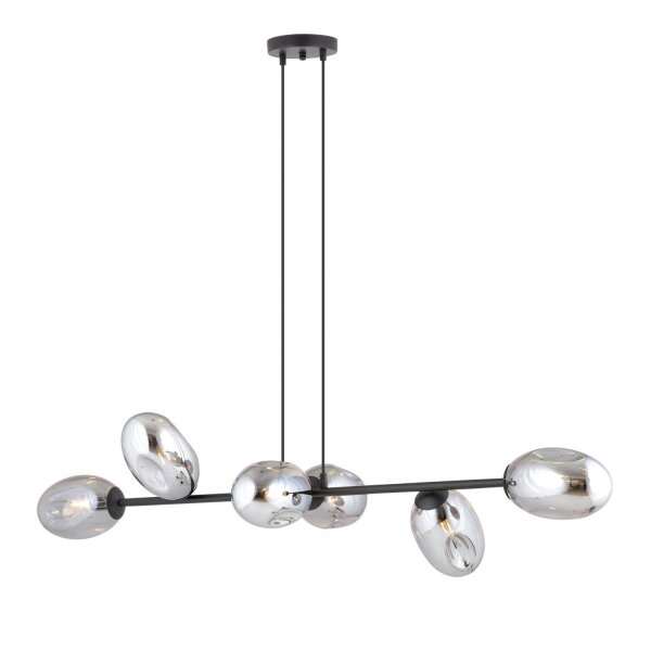 Hängelampe Rauchglas verstellbar 120 cm lang