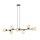 Lampe à suspendre longue 140 cm 8x E14 verre métal décoratif