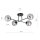 Plafonnier Boule Abat-jour 4x E14 Gris Noir
