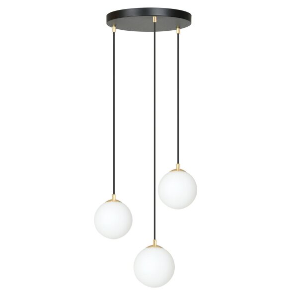 Suspension réglable noir blanc or E14 Table de salle à manger