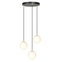 Suspension r&eacute;glable noir blanc or E14 Table de...