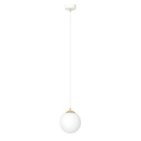 Lampe à suspendre Blanc Or E14 Verre Abat-jour...