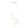 Suspension verre métal 4x E14 blanc or ajustable