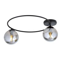 Plafonnier à 2 flammes rond Ø 47 cm verre...