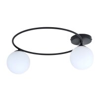 Plafonnier noir blanc E14 Ø 47 cm faible...