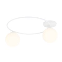 Plafonnier blanc Verre Métal Abat-jour...