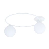 Plafonnier blanc Verre Métal Abat-jour...