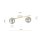 Plafonnier LUISELLA 55 cm de long Blanc Graphite Or