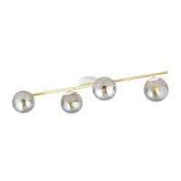 Plafonnier Boule Abat-jour Verre M&eacute;tal 100 cm de long