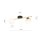 Deckenlampe Schwarz Weiß Gold blendarm 55 cm lang E14