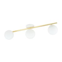 Deckenleuchte Weiß Gold 80 cm 3-flammig LUISELLA